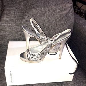 Aldo Silver Jeweled High Heels